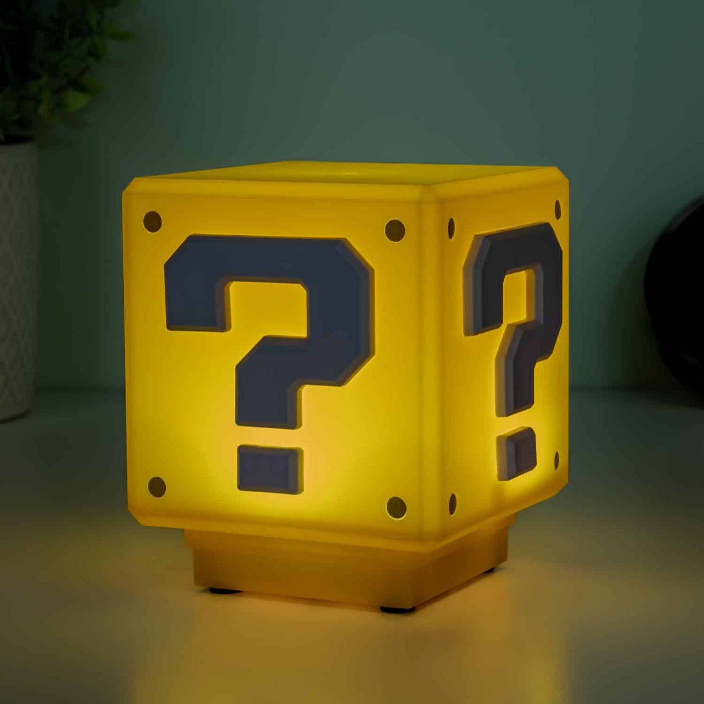 Super Mario Mini Question Block lamp - Met Geluid