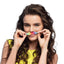 6er Schnurrbart Set | Regenbogen Fantasie | Selbstklebend
