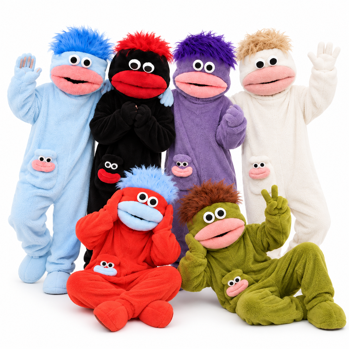 Big Mouth Monster Onesie Kinderen – Grappig Carnaval Kostuum
