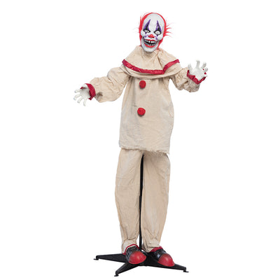 Standdeko Gruselclown – 153 cm mit Licht, Sound und Bewegung