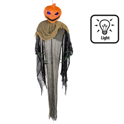 Hangdecoratie Dark Pumpkin – 158 cm met Licht en Geluidsensor