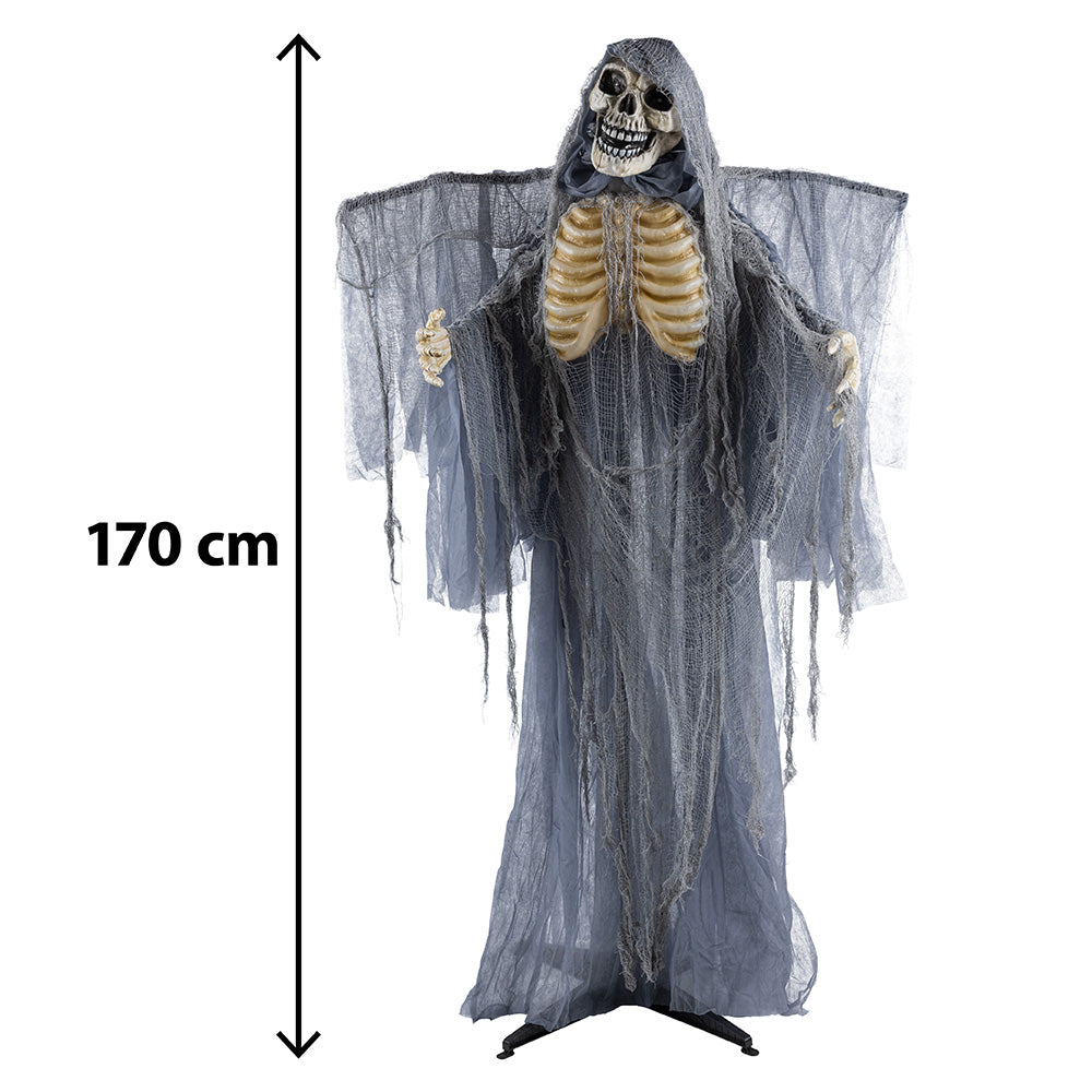Halloween Decoratie Magere Hein Crypt Keeper 170 cm | Licht, Geluid & Beweging