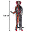 Halloween Clown Decoratie Butcher 175 cm | Licht, Geluid & Beweging