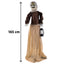 Halloween Heks Decoratie Lantern Witch 165 cm – met licht, geluid & beweging