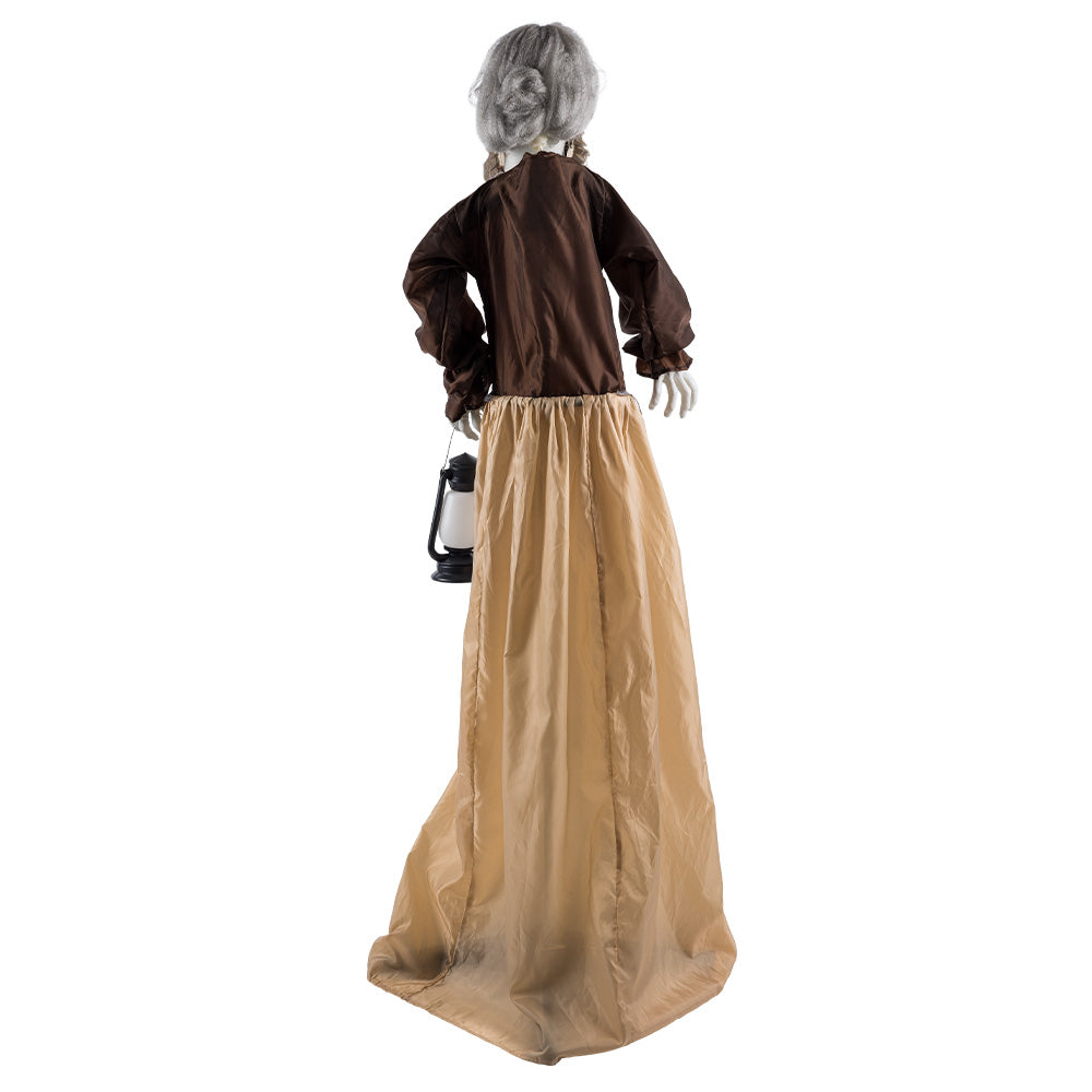 Halloween Heks Decoratie Lantern Witch 165 cm – met licht, geluid & beweging