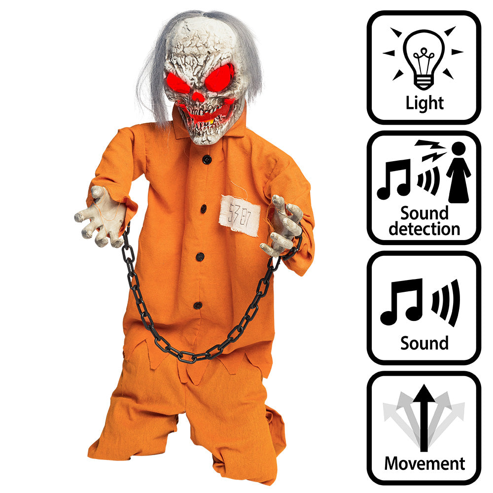 Halloween Skelet Decoratie Death Prisoner 100 cm – licht & beweging