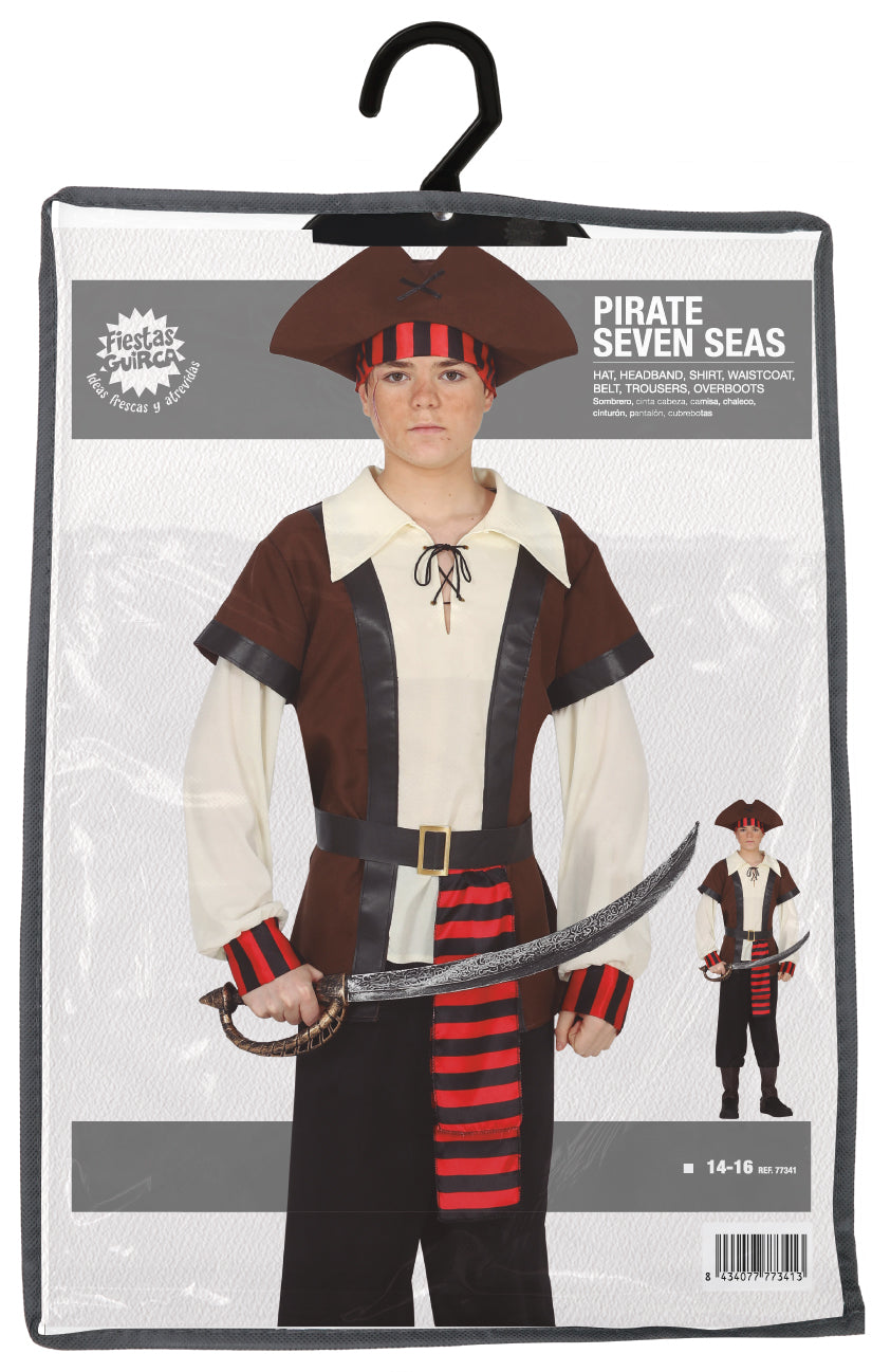 Piraten Kostuum Heren Bruin – Complete Piraat Outfit