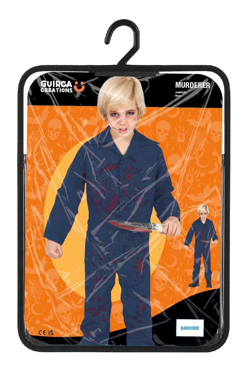 Murderer Kostuum Kind – Bloederige Overall Halloween