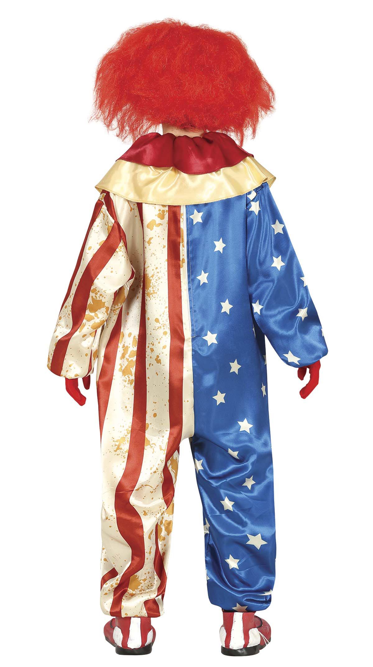 Amerikaanse Horror Clown Kostuum Kind – Onepiece met Kraag