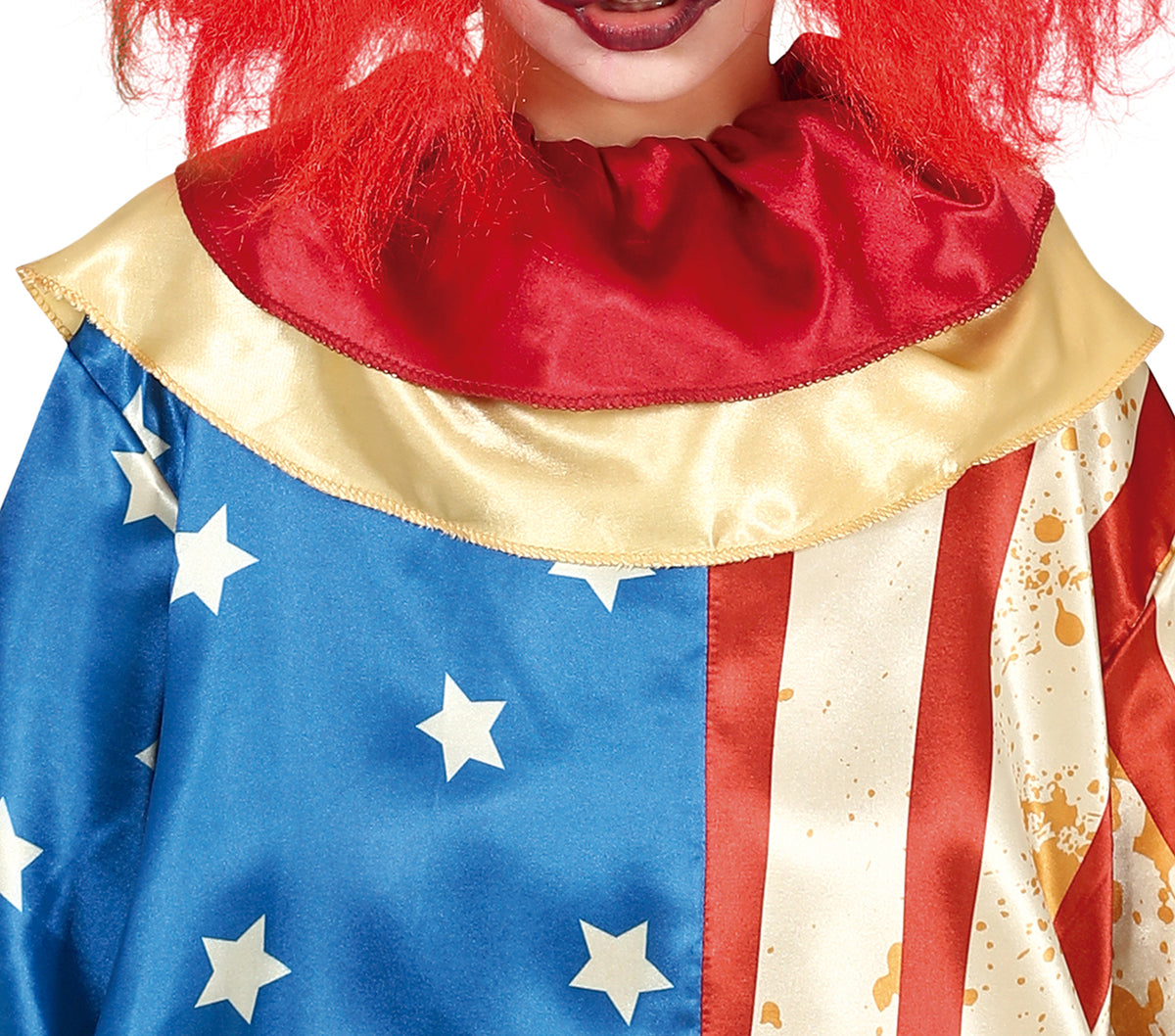 Amerikaanse Horror Clown Kostuum Kind – Onepiece met Kraag