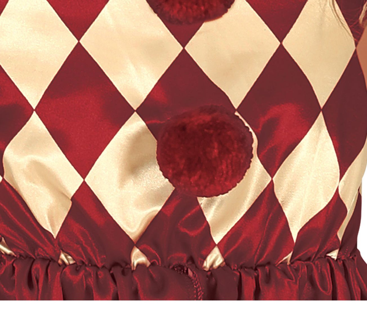 Horror-Clown-Halloween-Kostüm Mädchen Rot