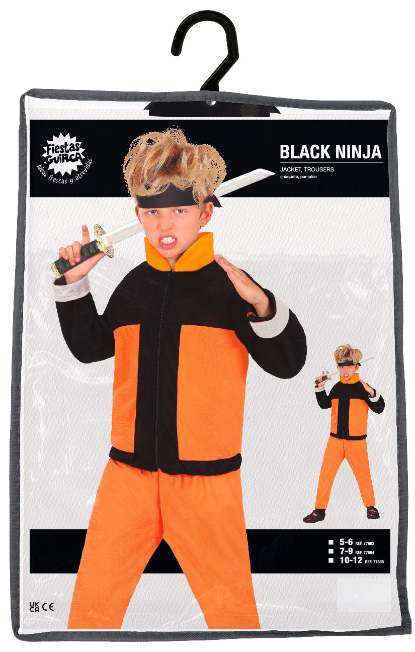 Ninja Naruto Kostuum Jongen Oranje Zwart