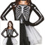 Skelet Halloween Jurk Dames Zwart
