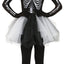 Skelet Halloween Jurk Dames Zwart