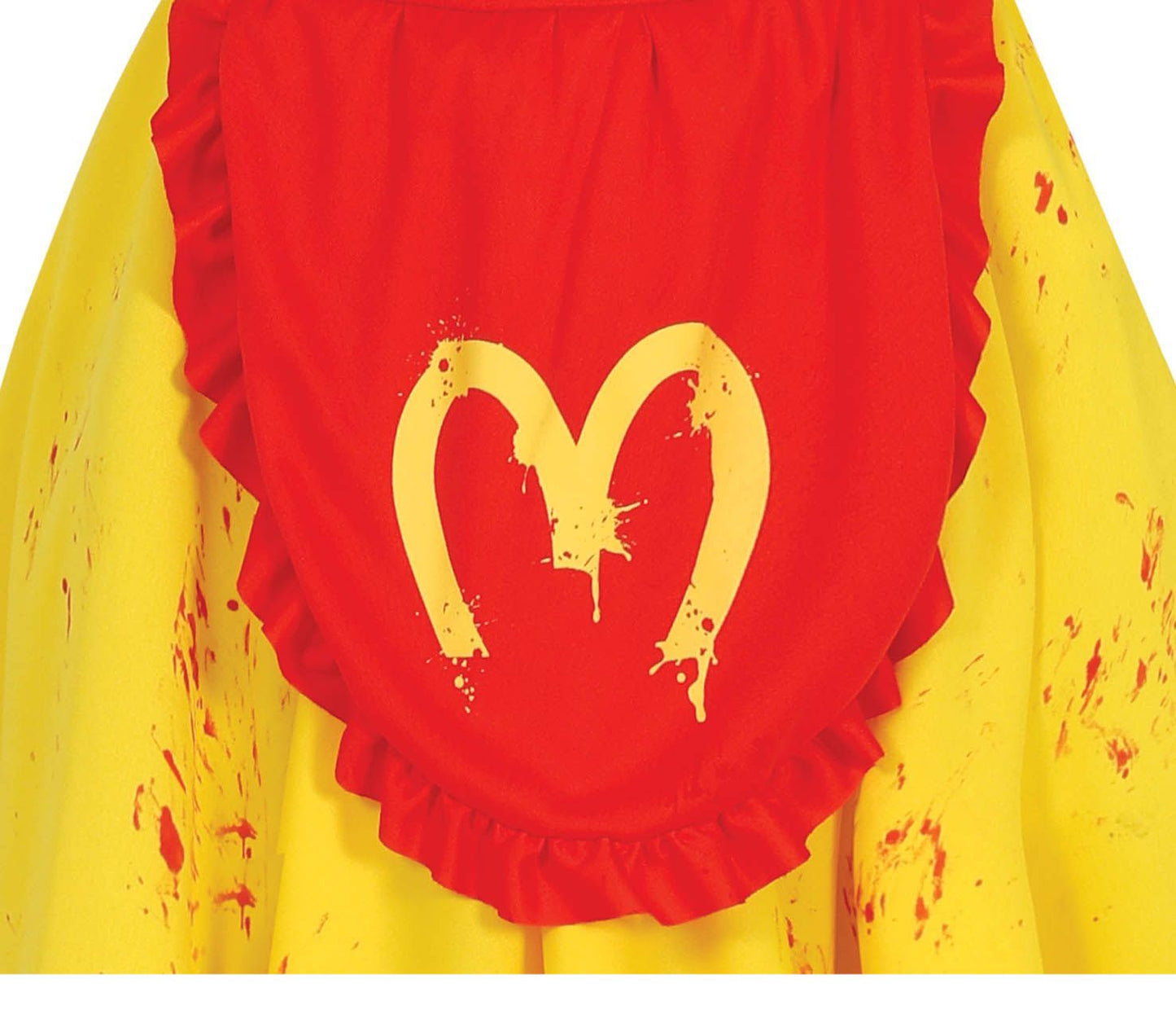 Mc Killer Halloween Kostuum Meisje – Creepy Fastfood Parodie Jurk met Halsstuk