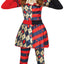 Enge Harlekijn Kostuum Kind – Halloween Joker Rood Blauw