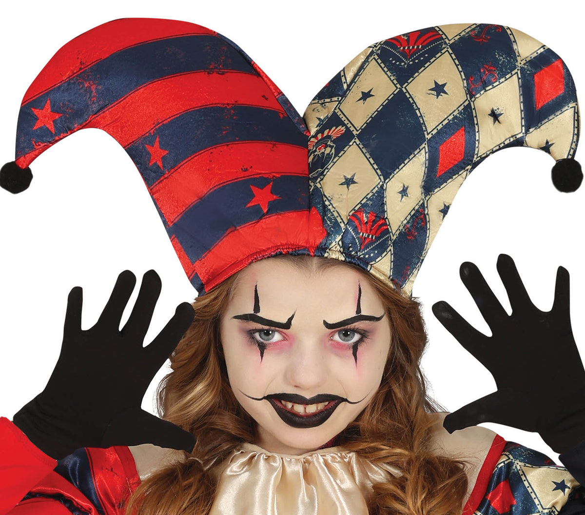 Enge Harlekijn Kostuum Kind – Halloween Joker Rood Blauw