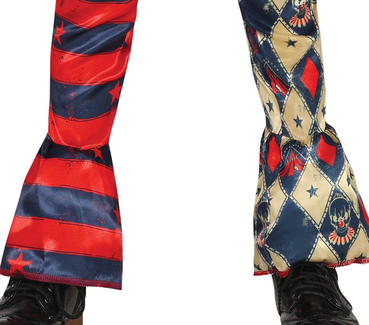 Enge Harlekijn Kostuum Kind – Halloween Joker Rood Blauw