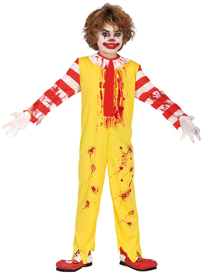 Burger Horror Clown Kostuum Kind – Geel Rood Halloween