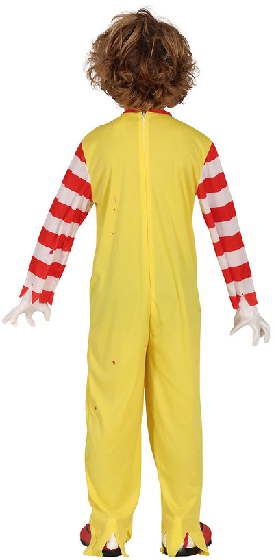 Burger Horror Clown Kostuum Kind – Geel Rood Halloween