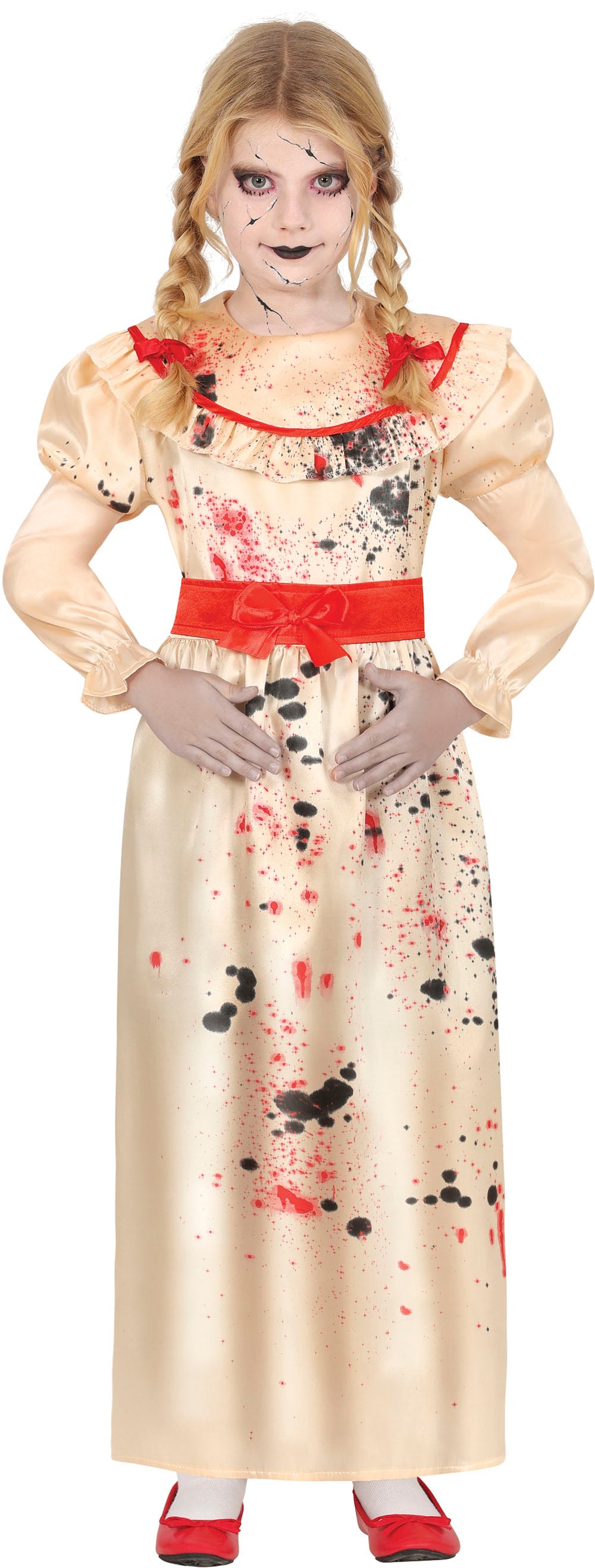 Annabelle Killer Doll Kostuum Meisje – Horror Jurk Halloween
