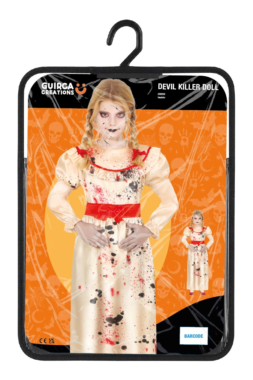 Annabelle Killer Doll Kostuum Meisje – Horror Jurk Halloween
