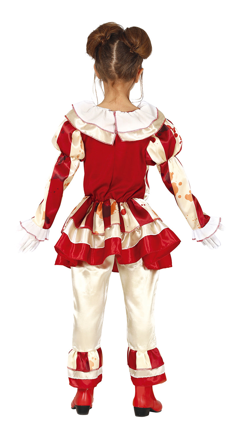 Horror Clown Kostuum Kind – Rood Wit Gestreepte Clown