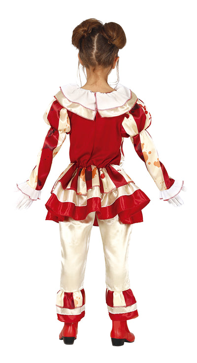 Horror Clown Kostuum Kind – Rood Wit Gestreepte Clown