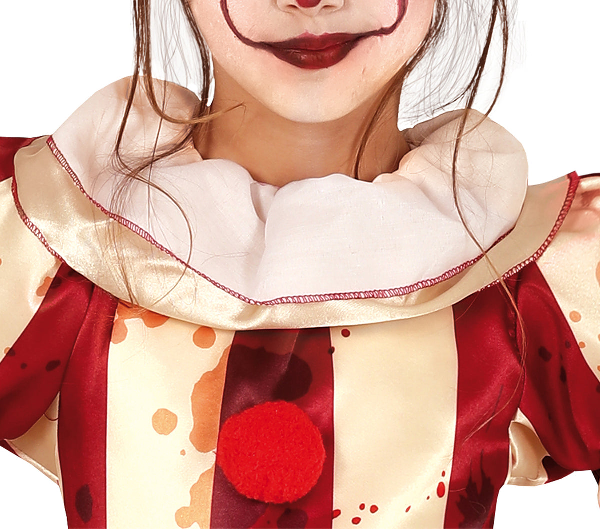 Horror Clown Kostuum Kind – Rood Wit Gestreepte Clown