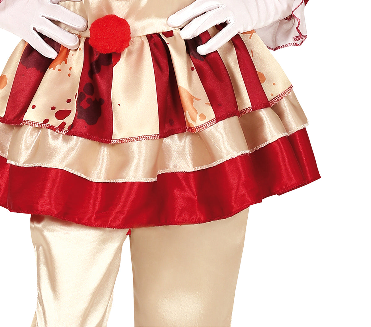 Horror Clown Kostuum Kind – Rood Wit Gestreepte Clown