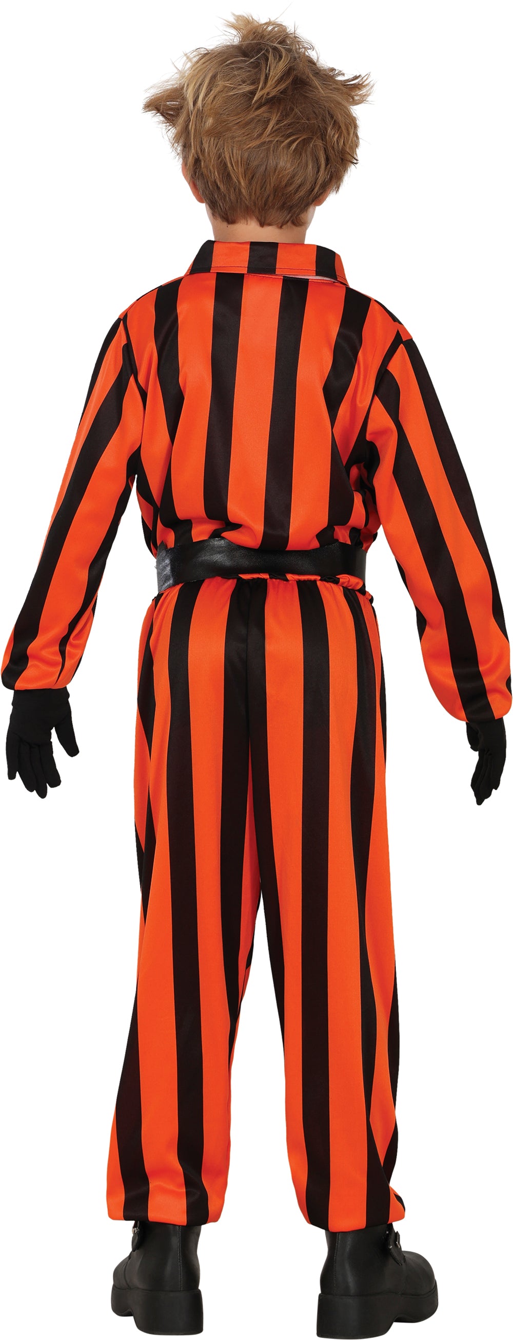 Harlekijn Gevangene Kostuum Kind – Oranje Zwart Halloween