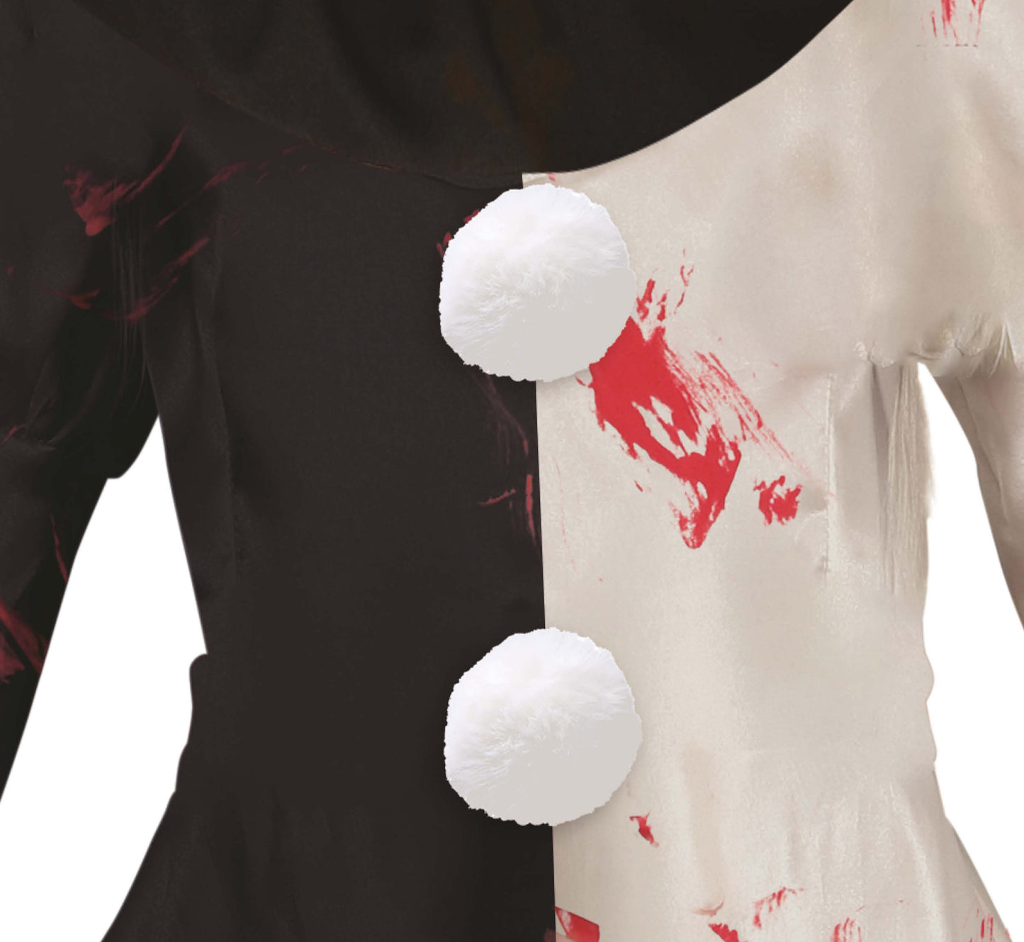 Terror Clown Kostuum Meisje – Zwart Wit Horror Jurk