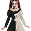 Terror Clown Kostuum Meisje – Zwart Wit Horror Jurk