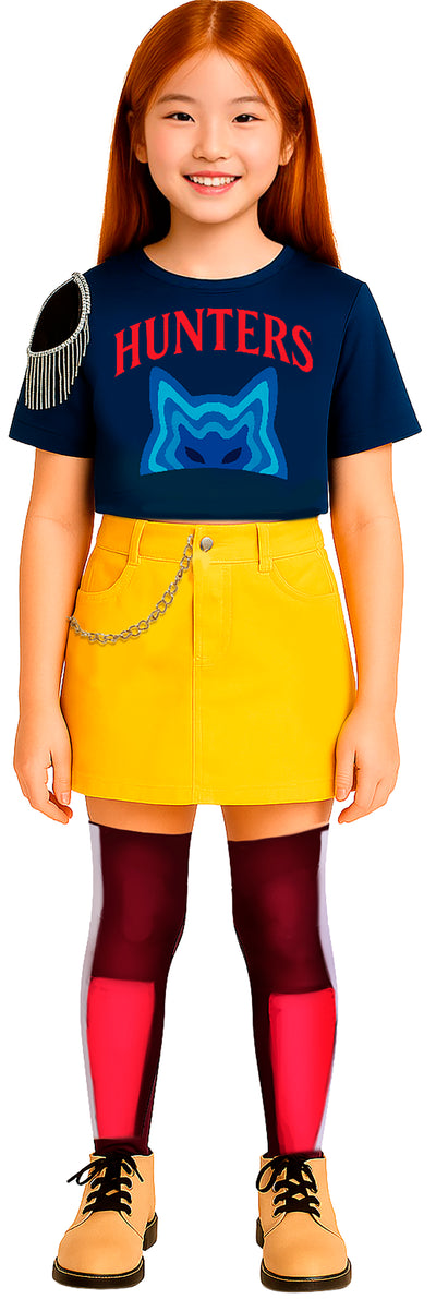 K-Pop Outfit Mira - Voor Kinderen – Set met Rok, Kousen & T-Shirt