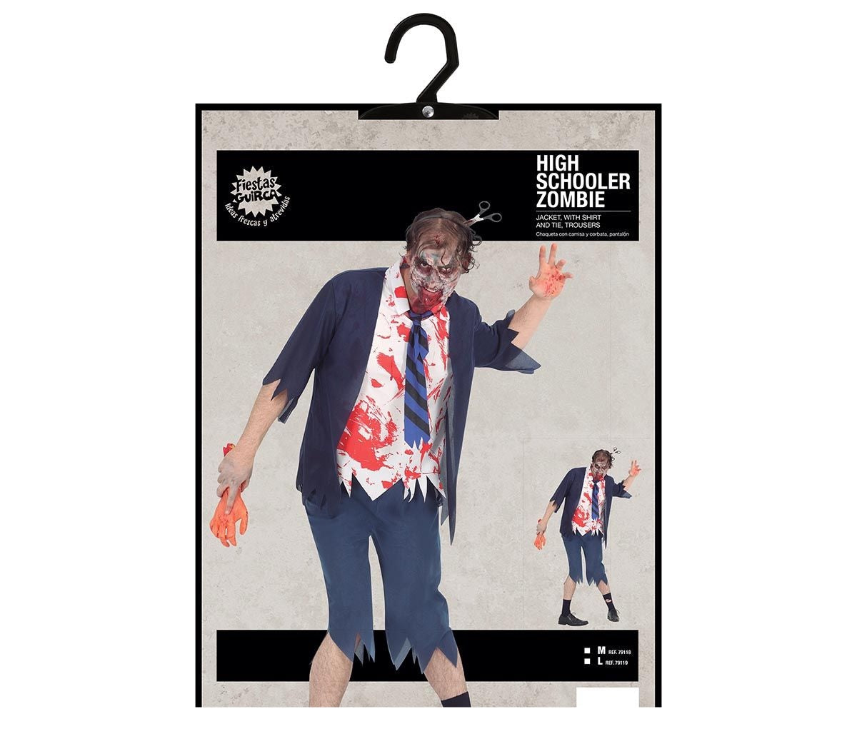 Zombie Student Halloween Kostuum – Heren