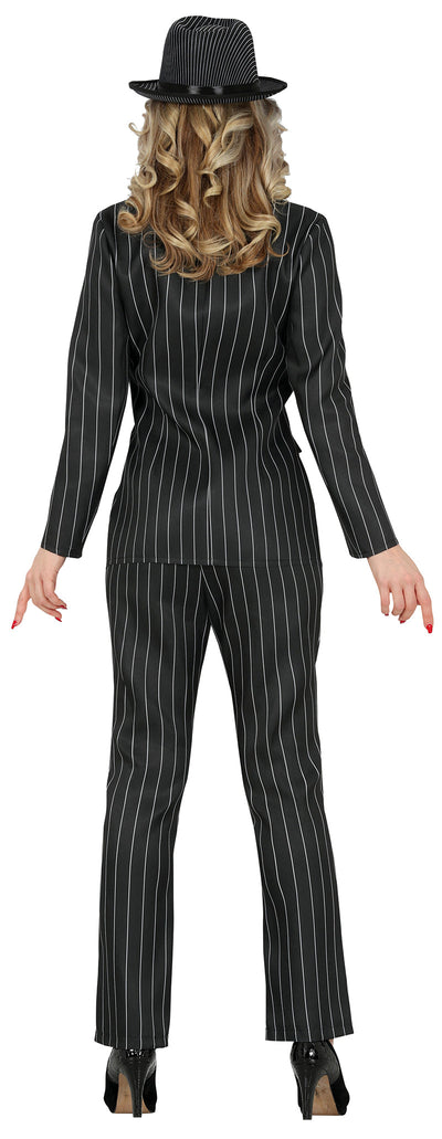 Gangster Kostuum Dames – Jasje, Overhemd met Stropdas & Broek