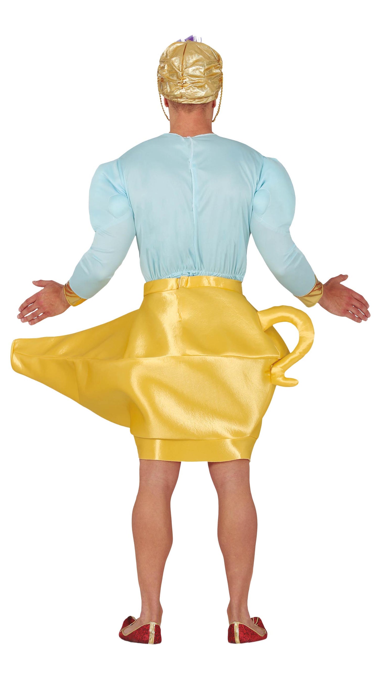 Genie Kostuum Heren – Blauwe Lampgeest Outfit (Maat L)