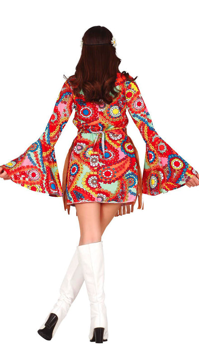 Hippie-Kleid der 60er Jahre für Damen