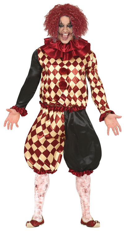 Horror Clown Kostuum Heren Rood – Eng Halloween Clown Kostuum