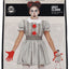 Horror-Clown-Halloween-Kostüm Damen Grau
