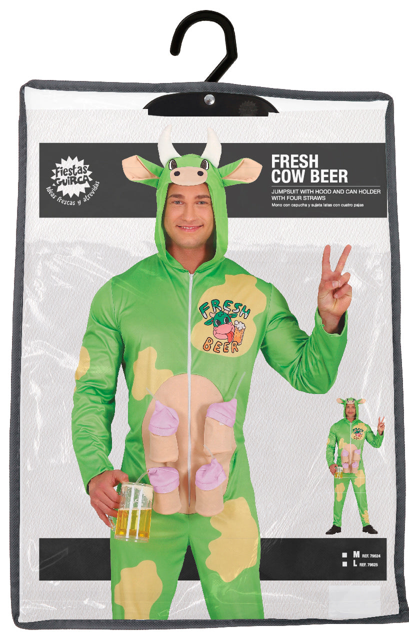 Koeien Kostuum Bier Heren – Jumpsuit met Bieruier Tapfunctie