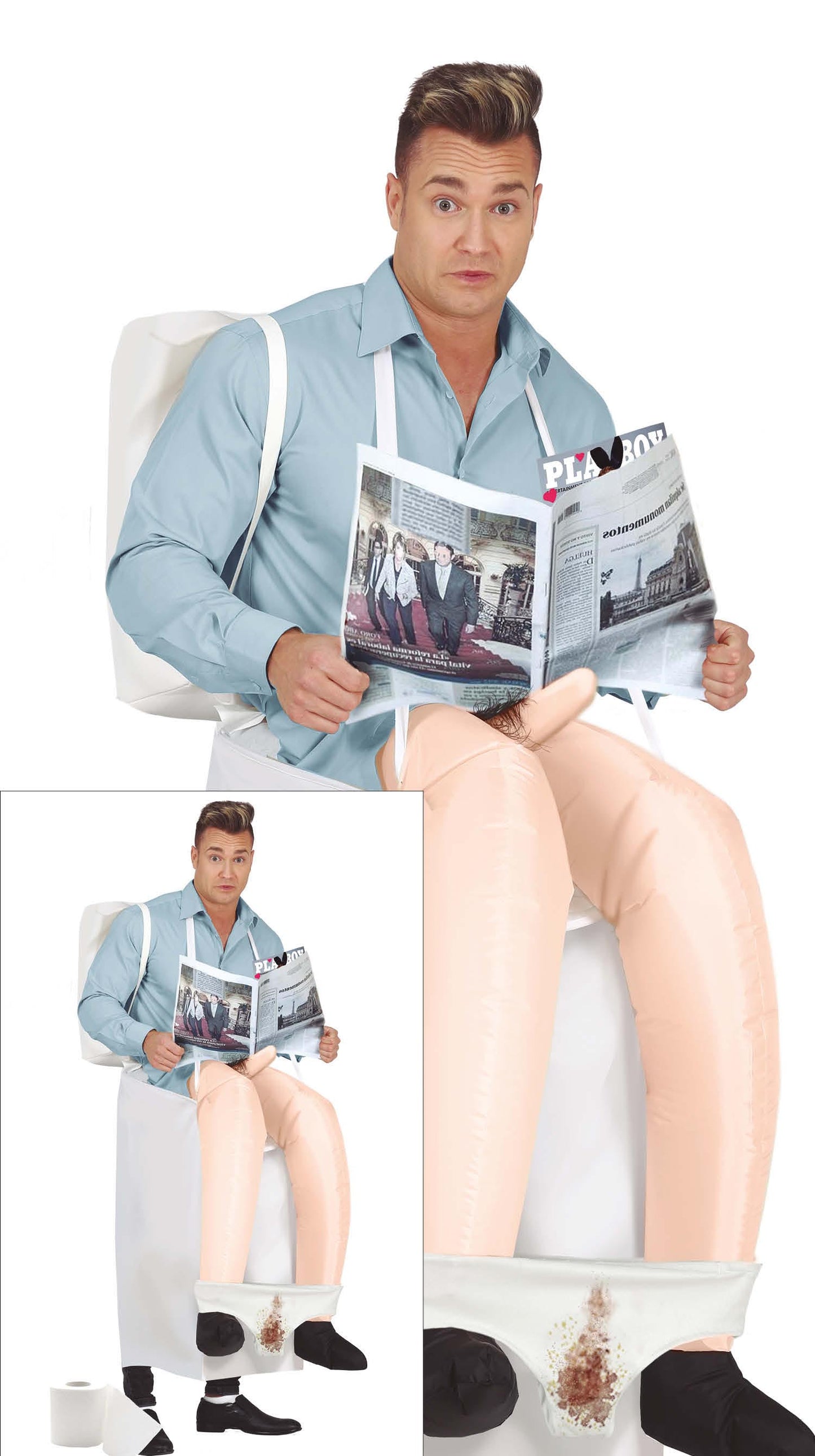 Toilet Kostuum Carry Me – Grappig Carnaval Kostuum - One Size