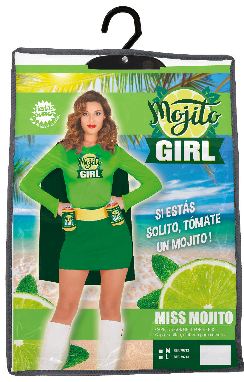 Miss Mojito Kostuum Dames – Grappige Cocktail Outfit