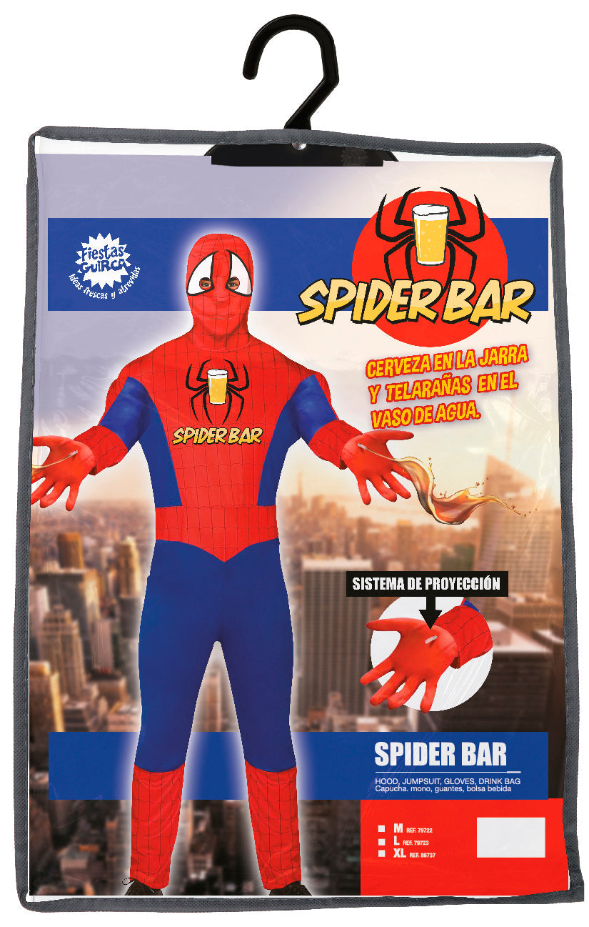 Spiderbar Kostuum Heren –met Rietjes & Drinkzakken