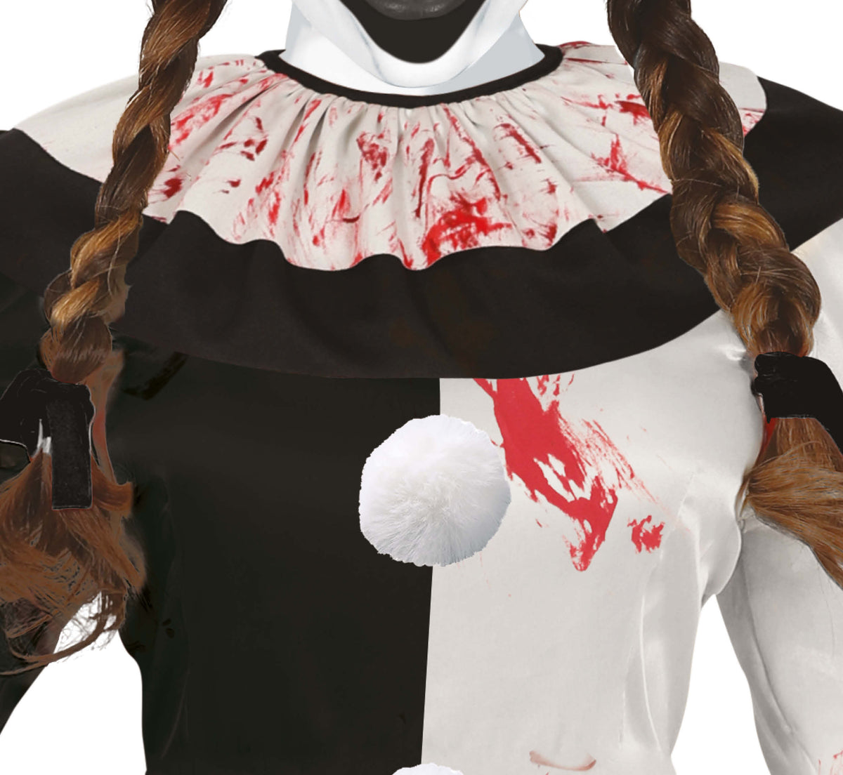 Terrorific Clown Kostuum Dames – Eng Horror Clown Kostuum met Kraag
