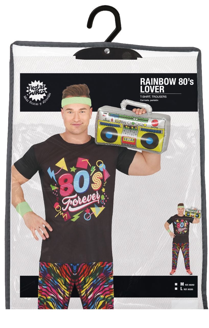 Neon 80’s Kostuum Heren – T-Shirt & Broek | Foute Party Outfit