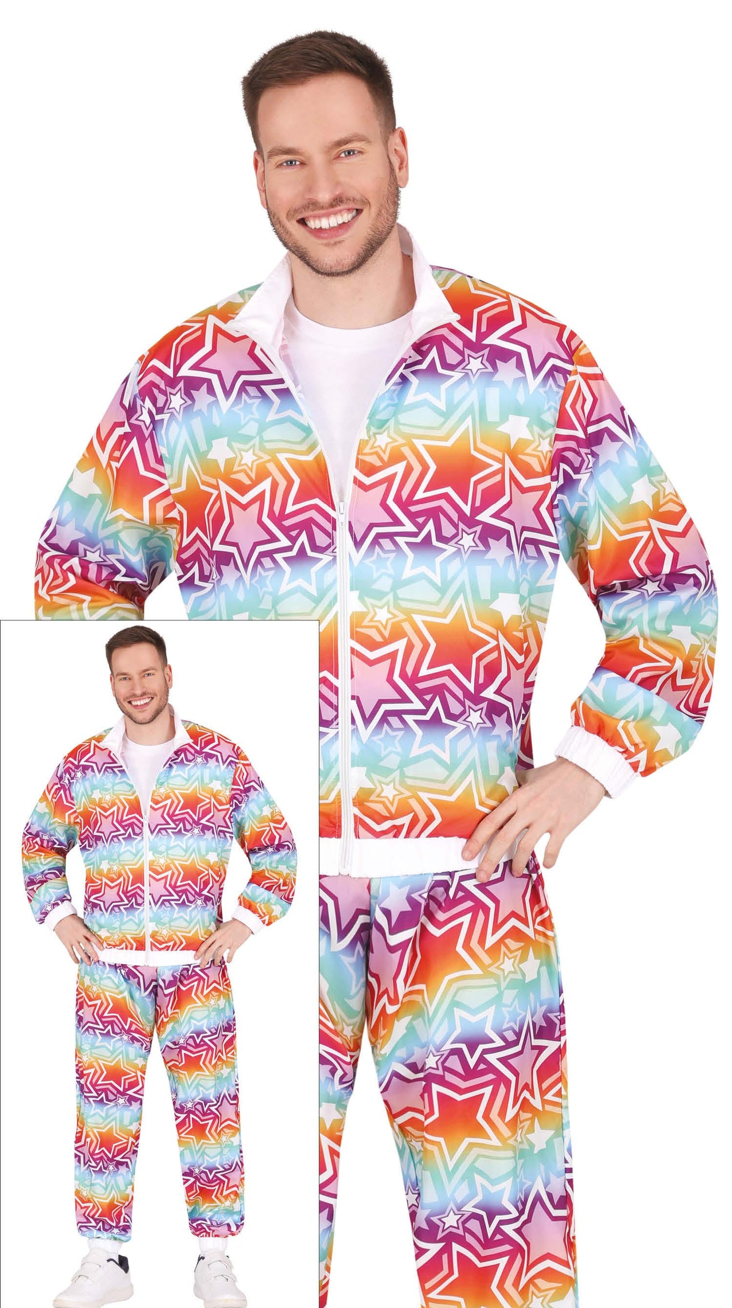 Trainingspak Heren Sterren – Veelkleurig Fout Party Kostuum