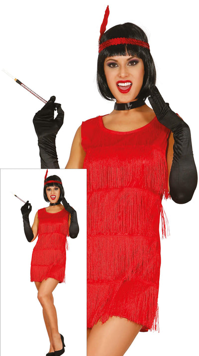 Charleston Jurk Dames – Rood | Flapper Kostuum Jaren 20