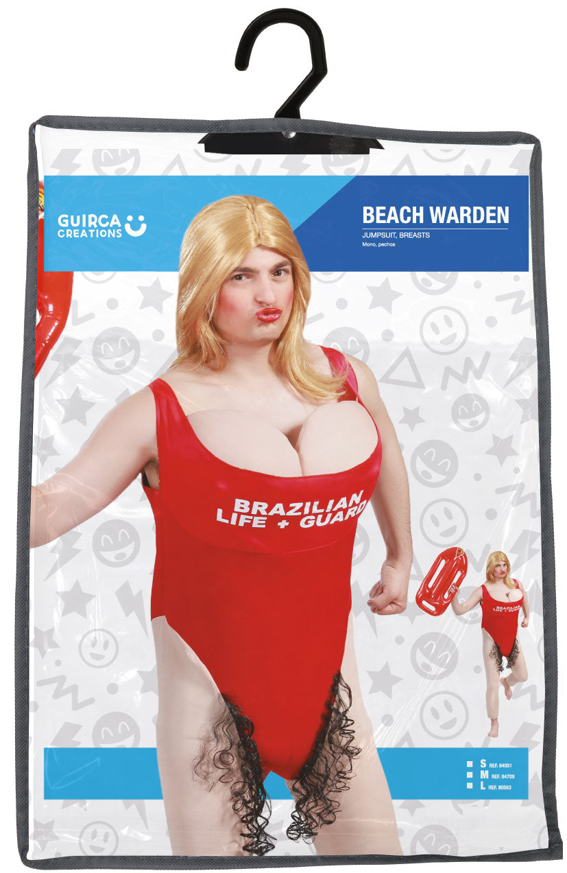 Baywatch Parodie Kostuum met Nep Borsten - Vrijgezellenfeest kostuum