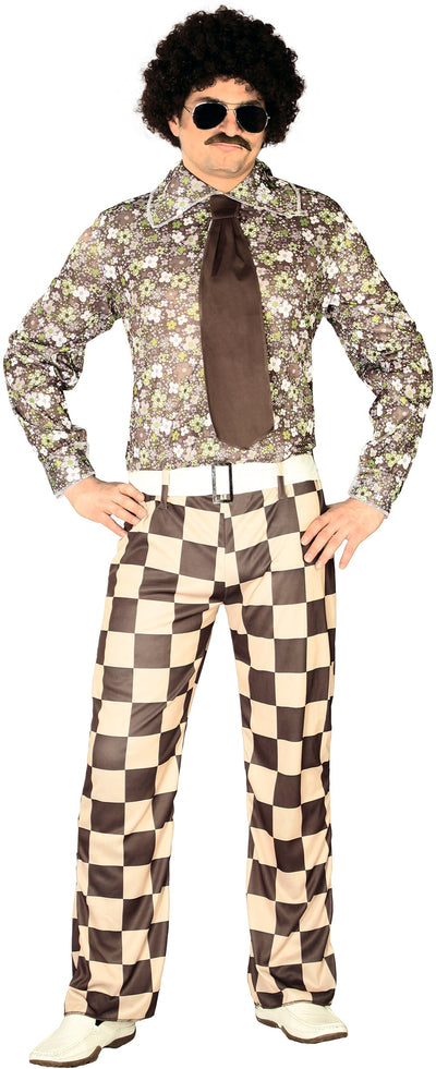 Disco 80S Kostuum Bruin Heren